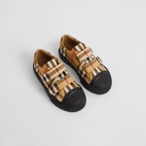 Thumbnail for your product : Burberry Vintage Check and Leather Sneakers