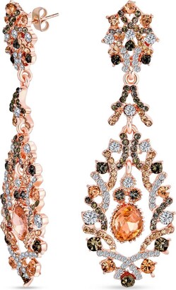 Bling Jewelry Vintage Art Deco Style Big Statement Black & Pink Crystal  Lace Dangle Chandelier Earrings For Women Wedding Prom Pageant Rose Gold  Plated - Multi-colo - ShopStyle