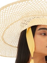 Thumbnail for your product : Sensi Calado Ribbon-trimmed Straw Boater Hat - Beige
