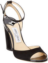 Thumbnail for your product : Jimmy Choo Miranda 100 Suede And Patent Sandal