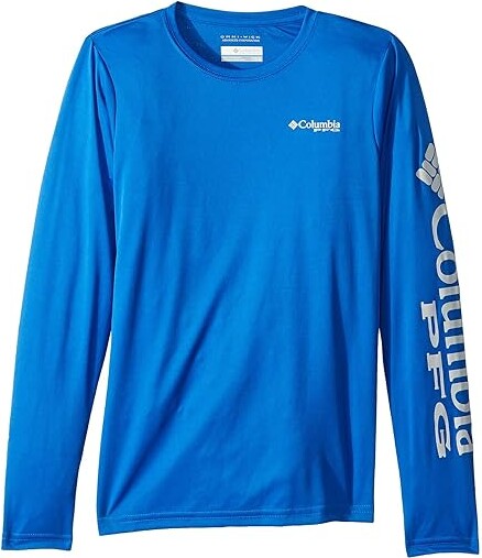 Columbia Kids Terminal Tackle L/S Tee (Little Kids/Big Kids) (Vivid  Blue/Cool Grey) Boy's Long Sleeve Pullover - ShopStyle