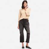 Thumbnail for your product : Uniqlo WOMEN High Rise Straight Ankle Jeans