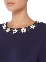 Thumbnail for your product : Michael Kors Flower embellished kaftan dress