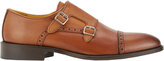 Thumbnail for your product : Barneys New York Perforated Cap-Toe Double Monk Shoes