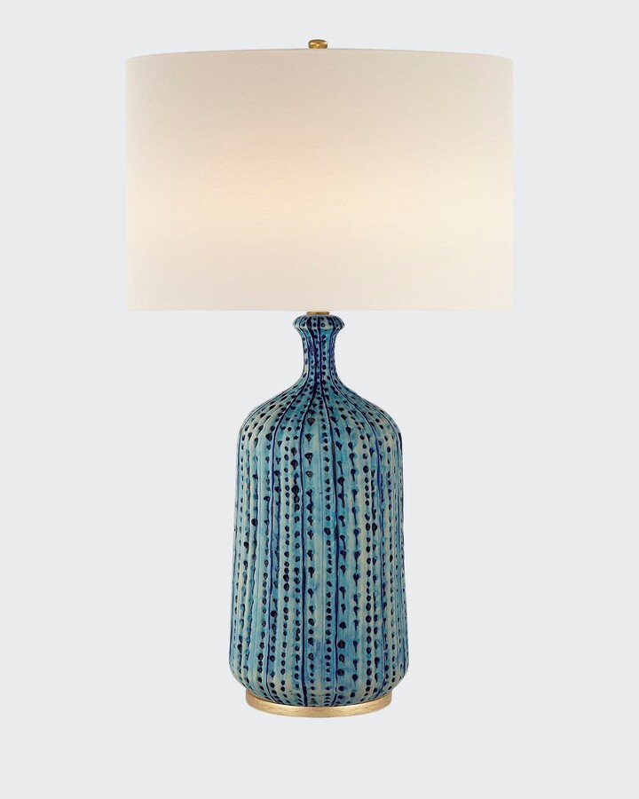 Aerin Culloden Blue Lagoon Table Lamp, Aerin Bristol Table Lamp