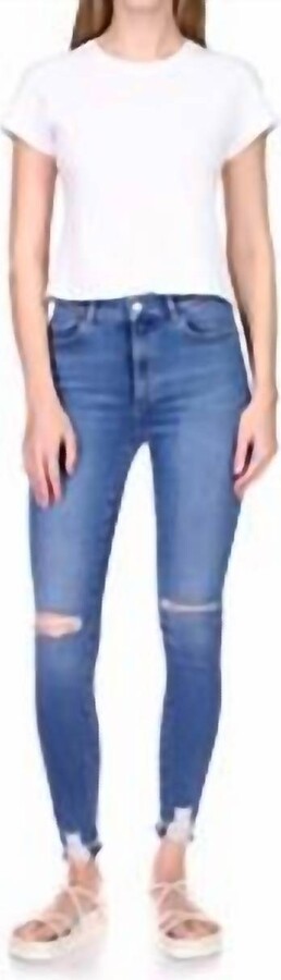 DL1961 - Women's Farrow Skinny: High Rise Instasculpt Ankle In Rip Tide Distressed (Performance)