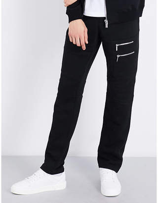 Versace Zip-detail relaxed-fit tapered cotton-jersey jogging bottoms