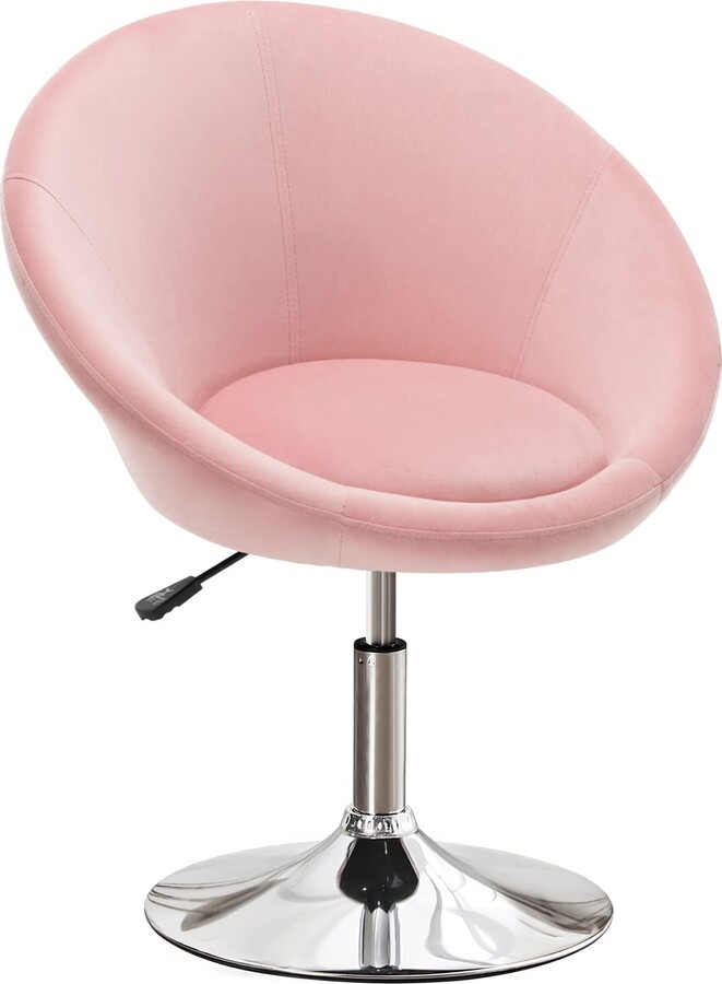 Howcool Velvet Accent Chair, Height Adjustable Modern Vanity Chair with