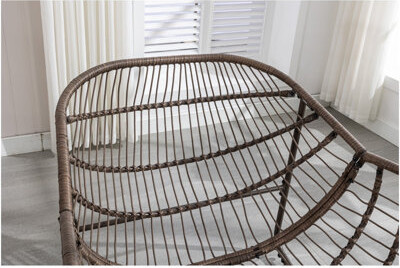 Ophelia & Co. Outdoor Rattan Rocking Chair,Padded Cushion Rocker Recliner Chair Outdoor For Front Porch, Living Room, Patio, Garden