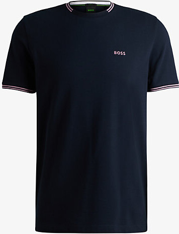 HUGO BOSS Mens Light/Pastel Green Logo-Print Short-Sleeve Cotton T-Shirt Xxl