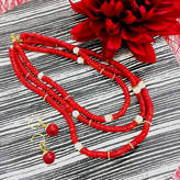 Thumbnail for your product : Farra Corals & Freshwater Triple Strands Necklace