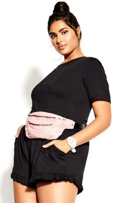 City Chic Simply Crop Top - black
