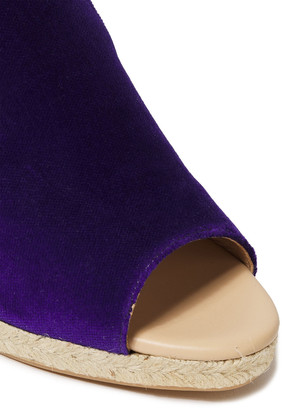 Manebi Hamptons Velvet Wedge Espadrille Sandals
