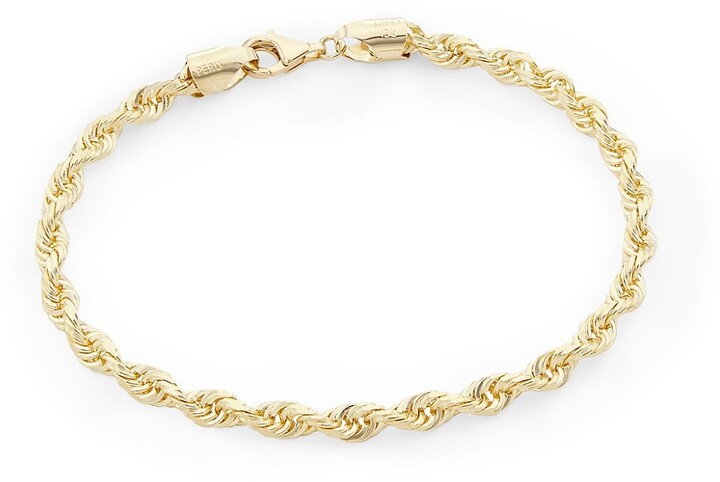Leslie's Real 10kt Yellow Gold 1.5mm Diamond-Cut Lightweight Rope Chain; 24 inch 