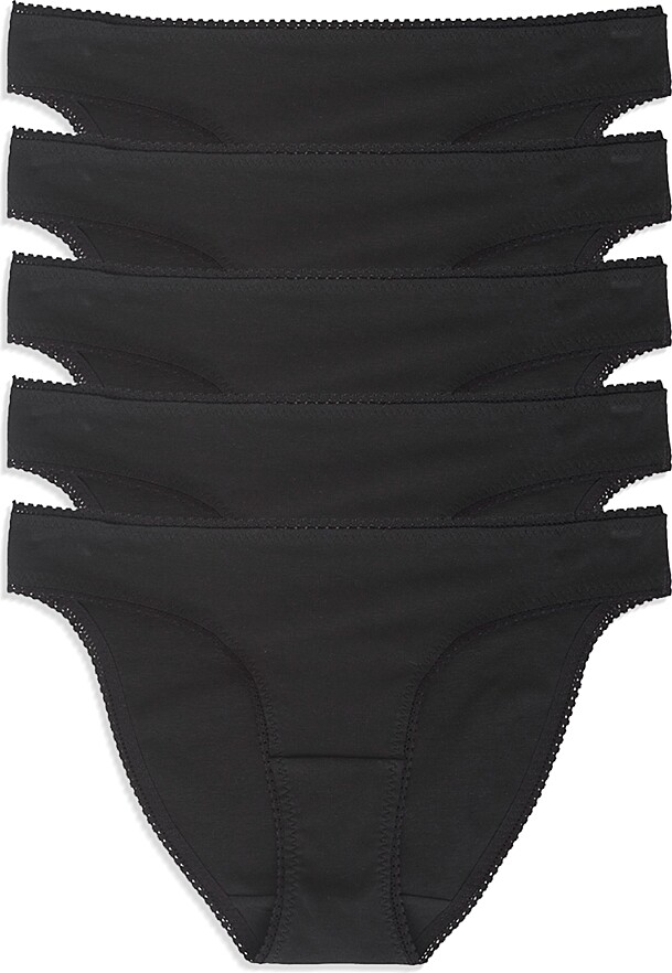 On Gossamer Cabana Cotton Bikinis, Set of 5