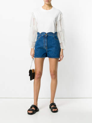 See by Chloe tiered tulle sleeve top