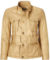 Thumbnail for your product : Ralph Lauren Woman Metallic Leather Cargo Jacket