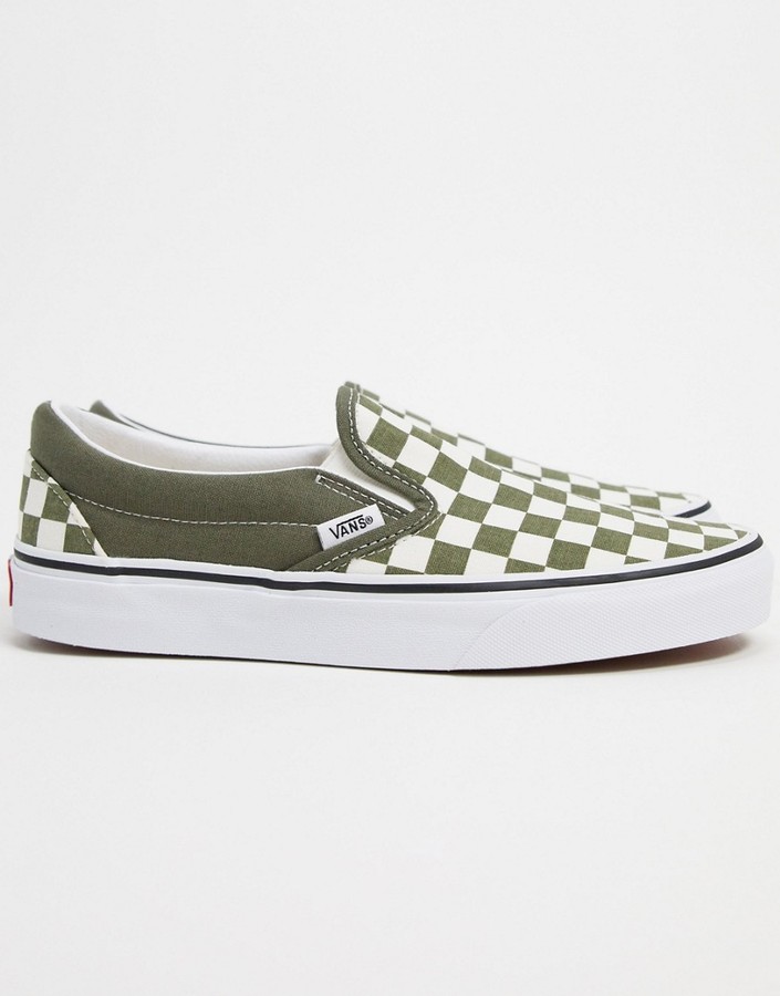 green white checkered vans