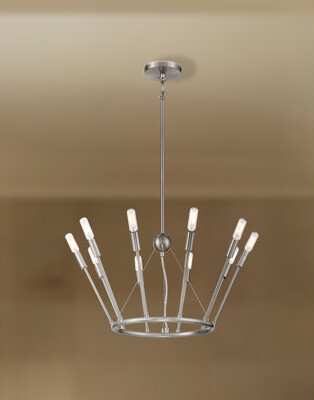 Latitude Run 10 - Light Candle Style Wagon Wheel Chandelier