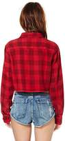 Thumbnail for your product : Nasty Gal After Party Vintage Red Alert Crop Flannel