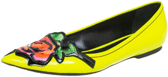Louis Vuitton Yellow Leather Flower Embellished Pointed Ballet Flats Size  36.5 Louis Vuitton | The Luxury Closet