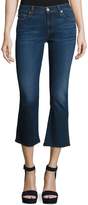 Thumbnail for your product : 7 For All Mankind New Luxe Cropped Boot-Cut Jeans with Raw Hem, B(Air) Duchess