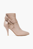 Thumbnail for your product : Valentino Studded bow-embellished leather ankle boots - Pink - EU 37.5
