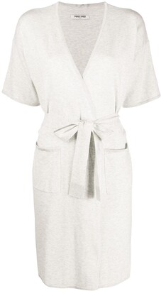 short sleeve wrap sweater