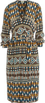 Thumbnail for your product : Issa Wrap-effect printed silk dress