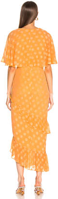 Saloni Rose Dress in Apricot | FWRD