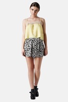 Thumbnail for your product : Topshop Embroidered Mesh Trim Crop Camisole