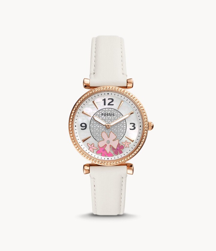 Fossil Watch Women White Leather | Shop the world's largest 