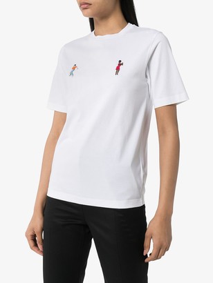 Kirin dancer-embroidered T-shirt