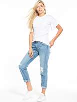 Thumbnail for your product : Very Frill Sleeve Slub T-shirt - White