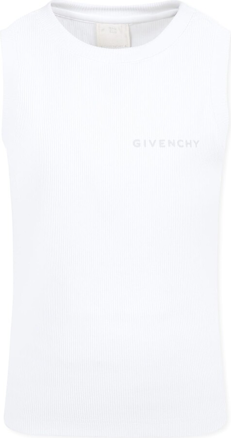 Givenchy White Tank Top For Boy With Logo