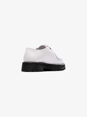 Marques Almeida white chunky heel leather brogues