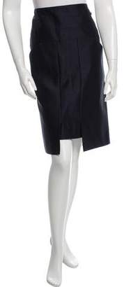 Chanel Seamed Satin Skirt