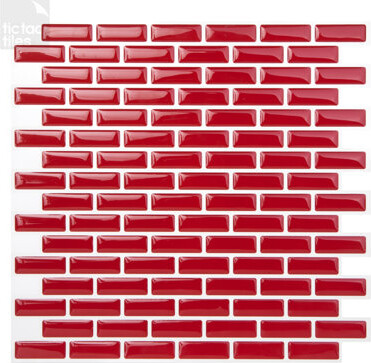 Tic Tac Tiles 10" x 9" PVC Peel & Stick Mosaic Tile