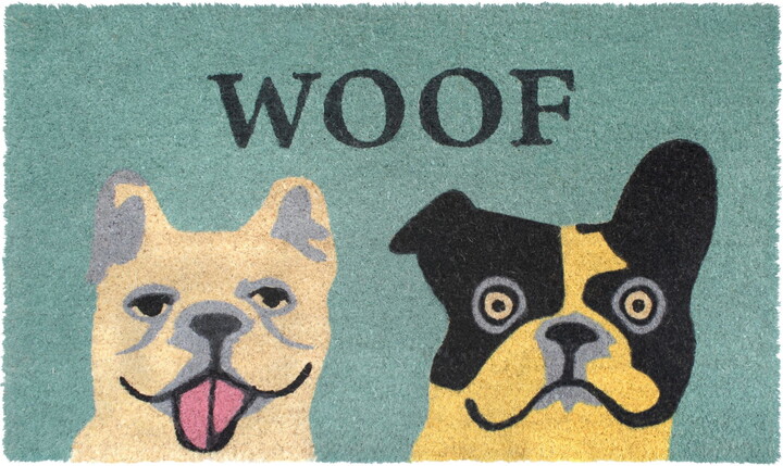 RugSmith Machine Tufted Woof Dog Indoor and Outdoor Coir Doormat, 18" x 30"