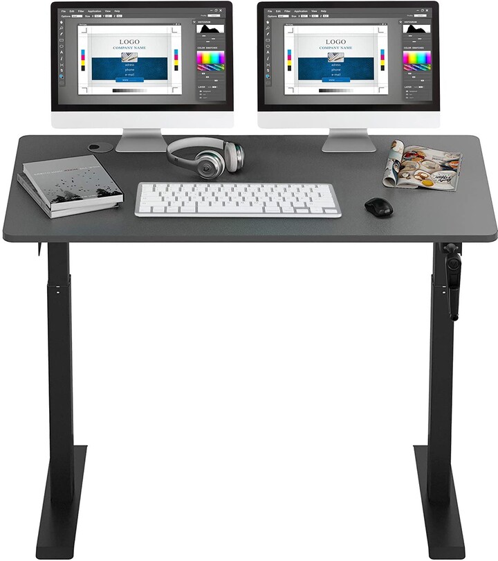 BestOffice Standing Desk Converter Electric Height Adjustable Computer