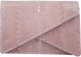 Thumbnail for your product : Bottega Veneta Women's Shagreen Double-Flap Clutch-LIGHT PURPLE