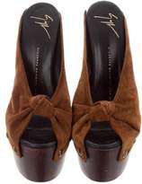 Thumbnail for your product : Giuseppe Zanotti Suede Slide Sandals