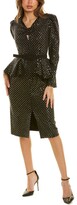 Thumbnail for your product : Michael Kors Collection Pebble Crepe Wool-Blend Midi Dress