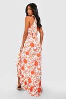 Thumbnail for your product : boohoo Petite Floral Ruffle Hem Shirred Waist Maxi