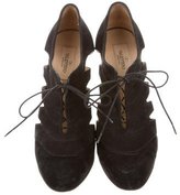 Thumbnail for your product : Valentino Lace-Up Cutout Booties