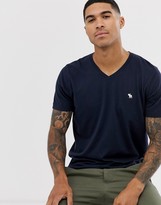 Thumbnail for your product : Abercrombie & Fitch icon logo vneck t-shirt in navy