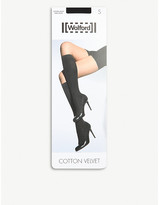 Thumbnail for your product : Wolford Women's Black Opaque Cotton-Blend Knee-Highs, Size: Medium