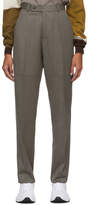 Thumbnail for your product : Martine Rose Brown Wool Panelled Tailored Trousers