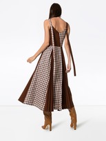 Thumbnail for your product : REJINA PYO Check Panel Midi Dress