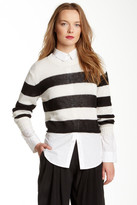 Thumbnail for your product : Rachel Zoe Austin Linen Striped Sweater